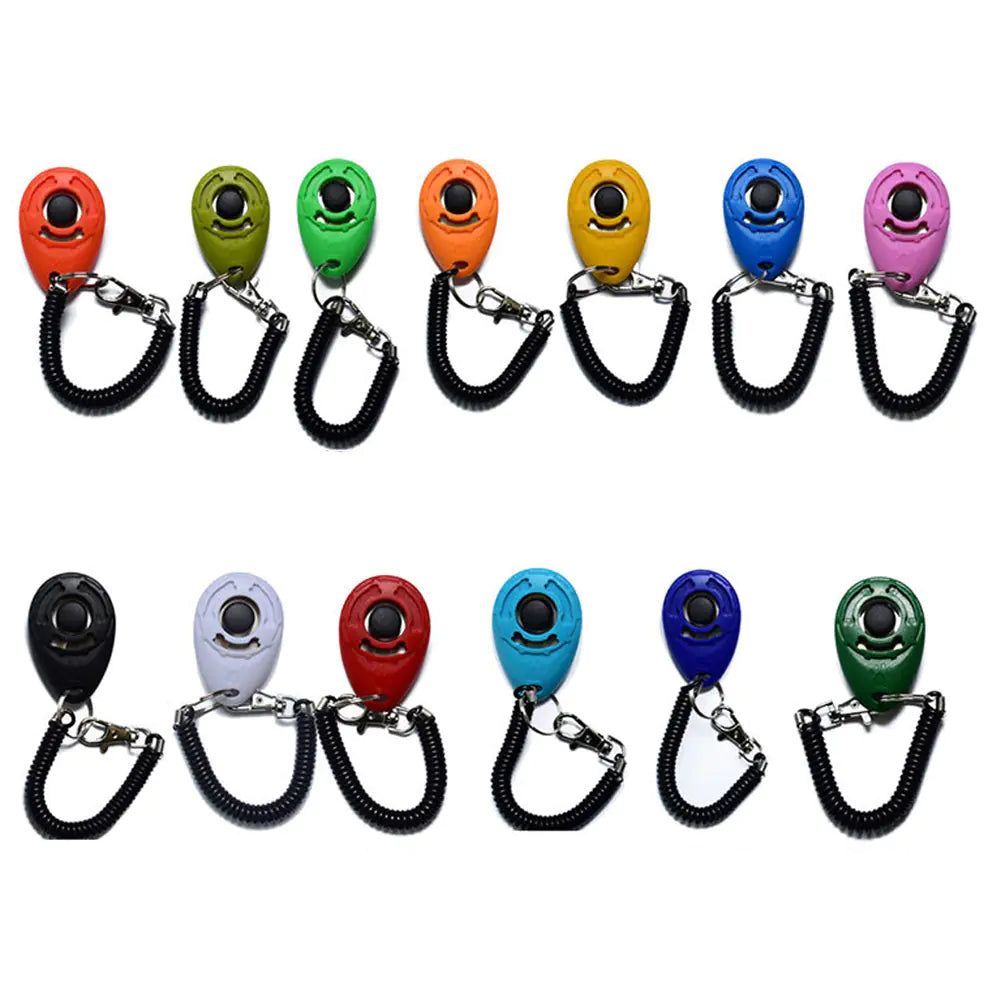 Clicker Ajustable para Entrenamiento de Perros con Correa de Llavero