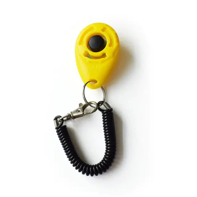 Clicker Ajustable para Entrenamiento de Perros con Correa de Llavero