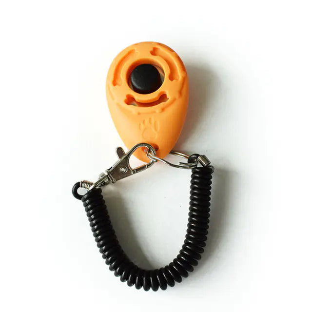 Clicker Ajustable para Entrenamiento de Perros con Correa de Llavero
