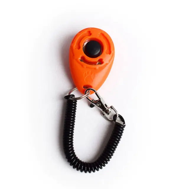 Clicker Ajustable para Entrenamiento de Perros con Correa de Llavero