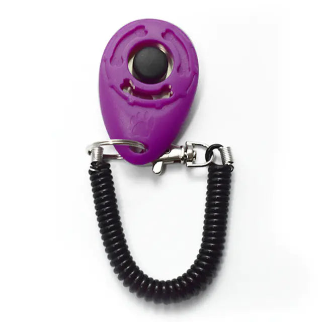 Clicker Ajustable para Entrenamiento de Perros con Correa de Llavero