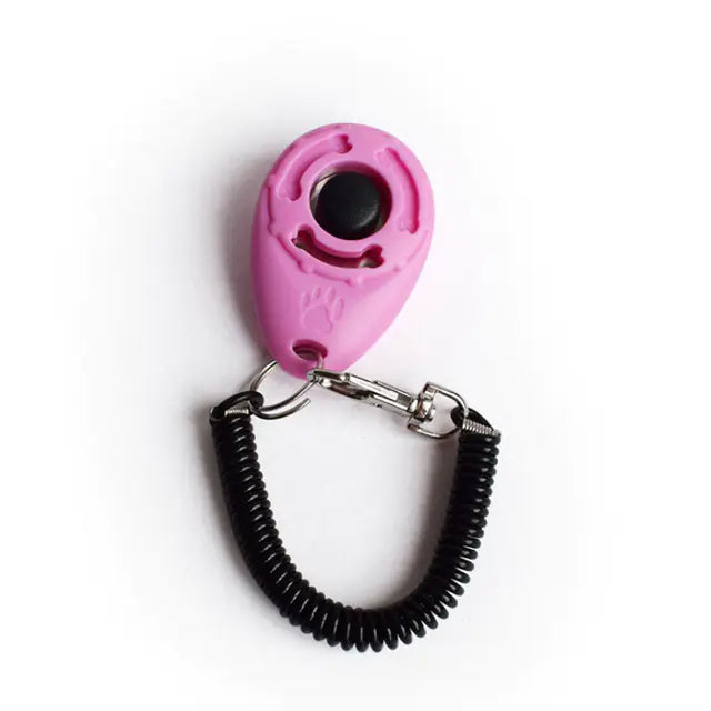 Clicker Ajustable para Entrenamiento de Perros con Correa de Llavero