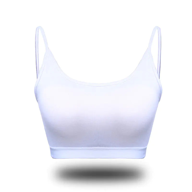 Top Cami de Yoga de Algodón Removible con Tirantes