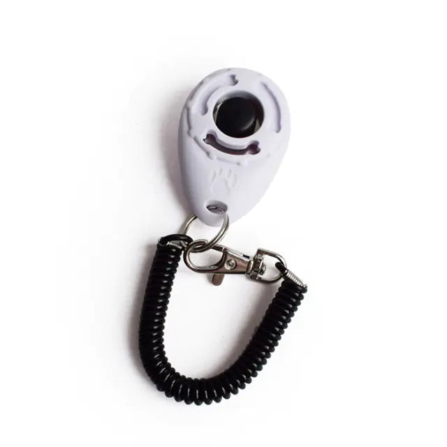 Clicker Ajustable para Entrenamiento de Perros con Correa de Llavero
